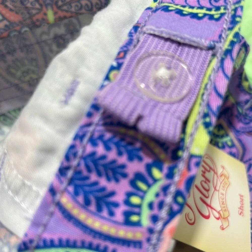 Copper key & Faded glory green & floral purple girls size 8 GUC..
